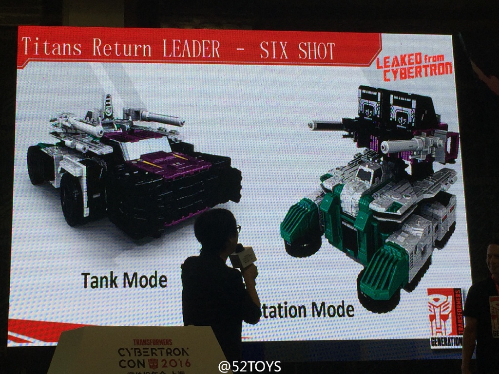 Transformers News: Transformers Titans Return Leader Class Sixshot Revealed