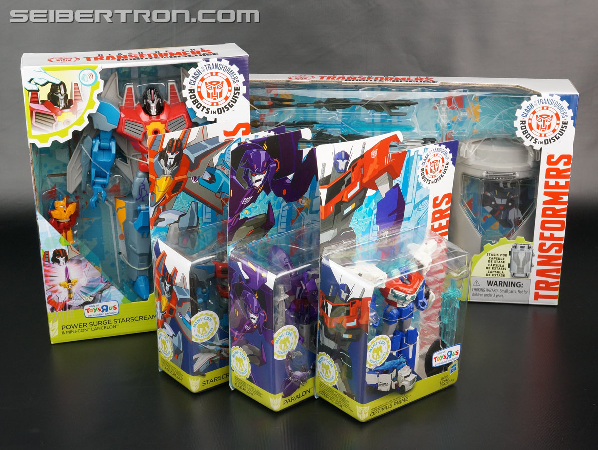 Transformers News: Transformers: Robots in Disguise Power Surge Starscream, Deluxe Optimus, Paralon, Starscream at US