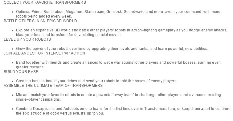 Transformers News: New Transformers: Generations Collide Mobile Game Announced Transformers News: New Transformers: Generations Collide Mobile Game Announced
