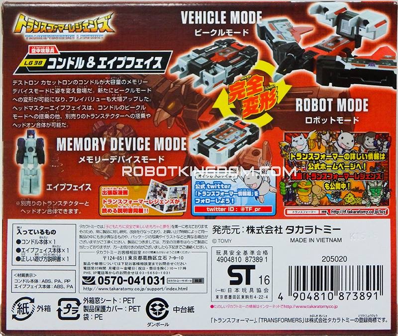 Transformers News: In-Package Images of Takara Tomy Transformers Legends LG35 Super Ginrai, LG36 Soundwave, LG37 Ravage