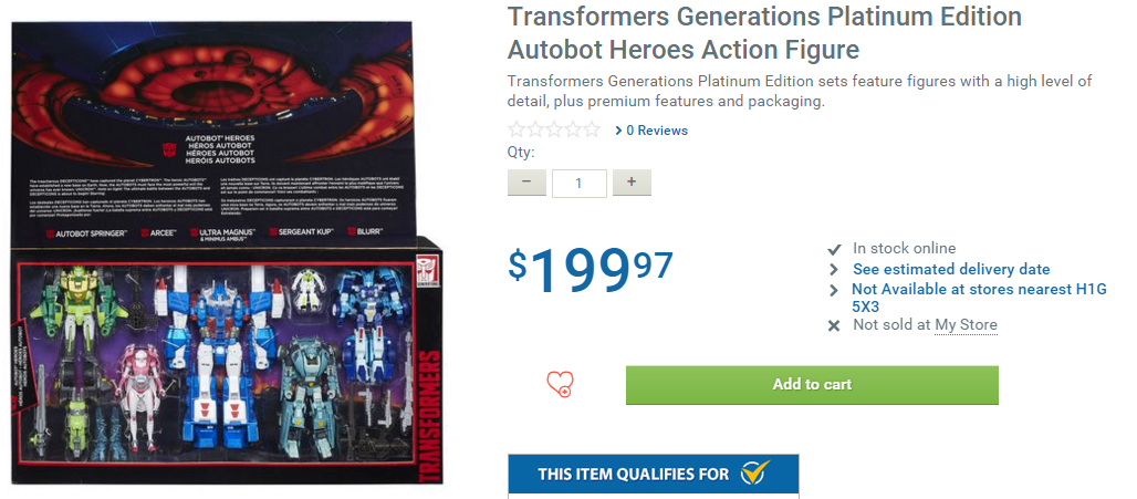 Transformers News: Platinum Edition Year of the Rooster Optimus Prime Now Available Online in Canada and Price Revealed