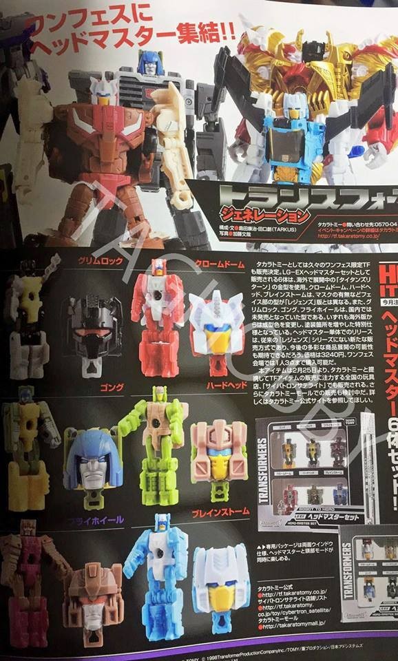 Transformers News: Takara Transformers Legends Individual Headmasters Chromedome, Hardhead, Brainstorm and More