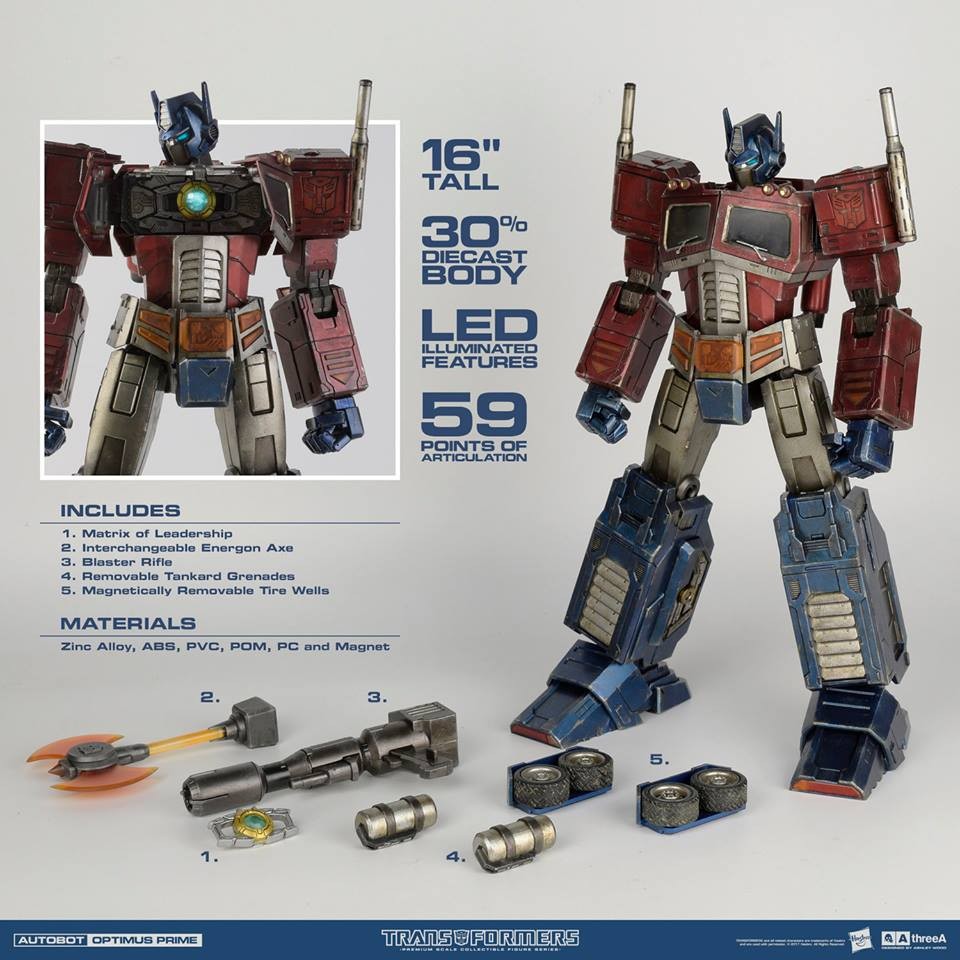Transformers News: New Images of Hasbro 3A Transformers Generation 1 Optimus Prime Statue