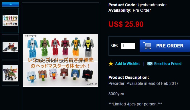 Transformers News: Takara Legends Titan Masters Set Available for Preorder Online