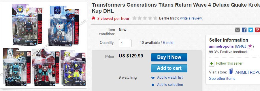 Transformers News: All Classes for Titans Return Wave 4 Available on E-bay Transformers News: All Classes for Titans Return Wave 4 Available on E-bay