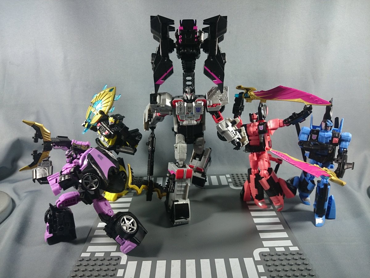 Transformers News: More In Hand Images of Takara Unite Warriors Megatronia with Closeups, Box and Chest Options