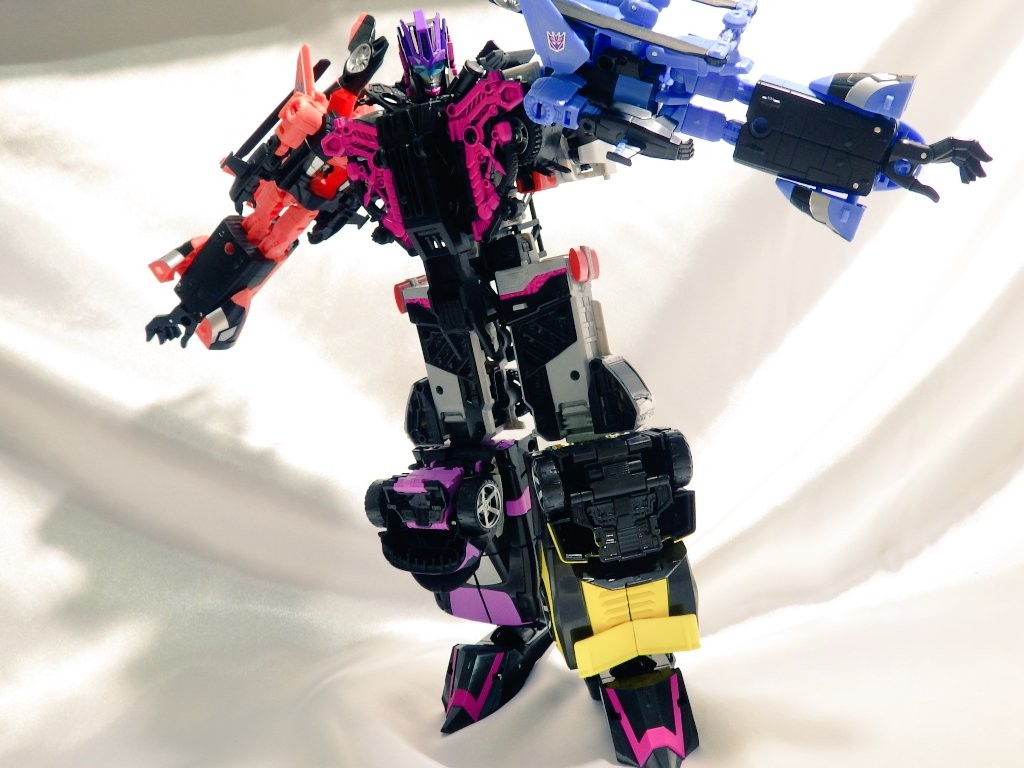 Transformers News: More In Hand Images of Takara Unite Warriors Megatronia with Closeups, Box and Chest Options