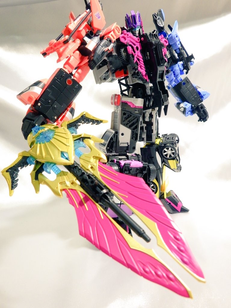 Transformers News: More In Hand Images of Takara Unite Warriors Megatronia with Closeups, Box and Chest Options