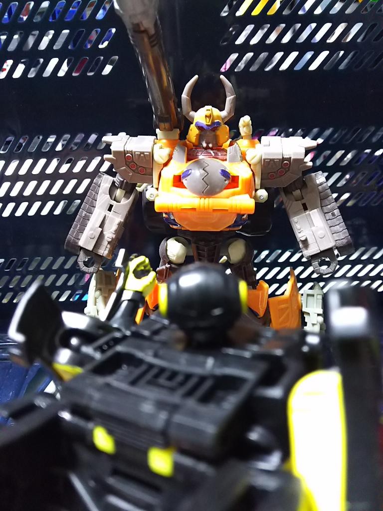Transformers News: More In Hand Images of Takara Unite Warriors Megatronia with Closeups, Box and Chest Options
