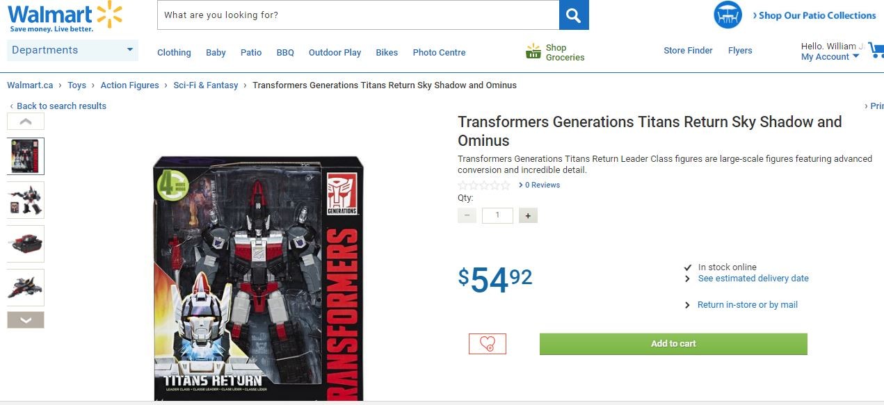 Transformers News: Titans Return Sky Shadow Available at Walmart.ca and Wave 4 Deluxes Found at Toysrus Canada Transformers News: Titans Return Sky Shadow Available at Walmart.ca and Wave 4 Deluxes Found at Toysrus Canada