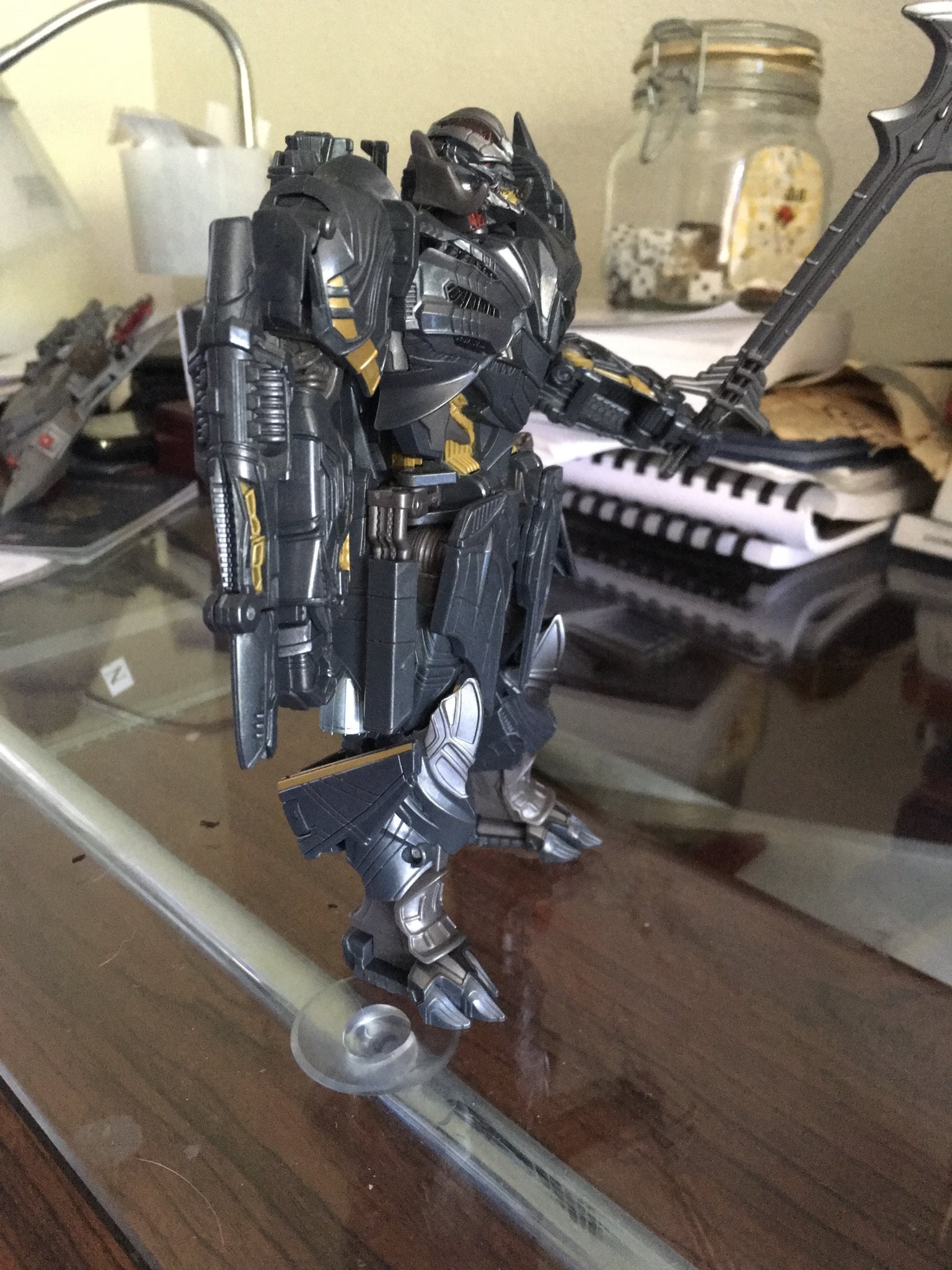 Transformers News: In Hand Images of Voyager Megatron from Transformers: The Last Knight with Comparisons for Scale Transformers News: In Hand Images of Voyager Megatron from Transformers: The Last Knight with Comparisons for Scale