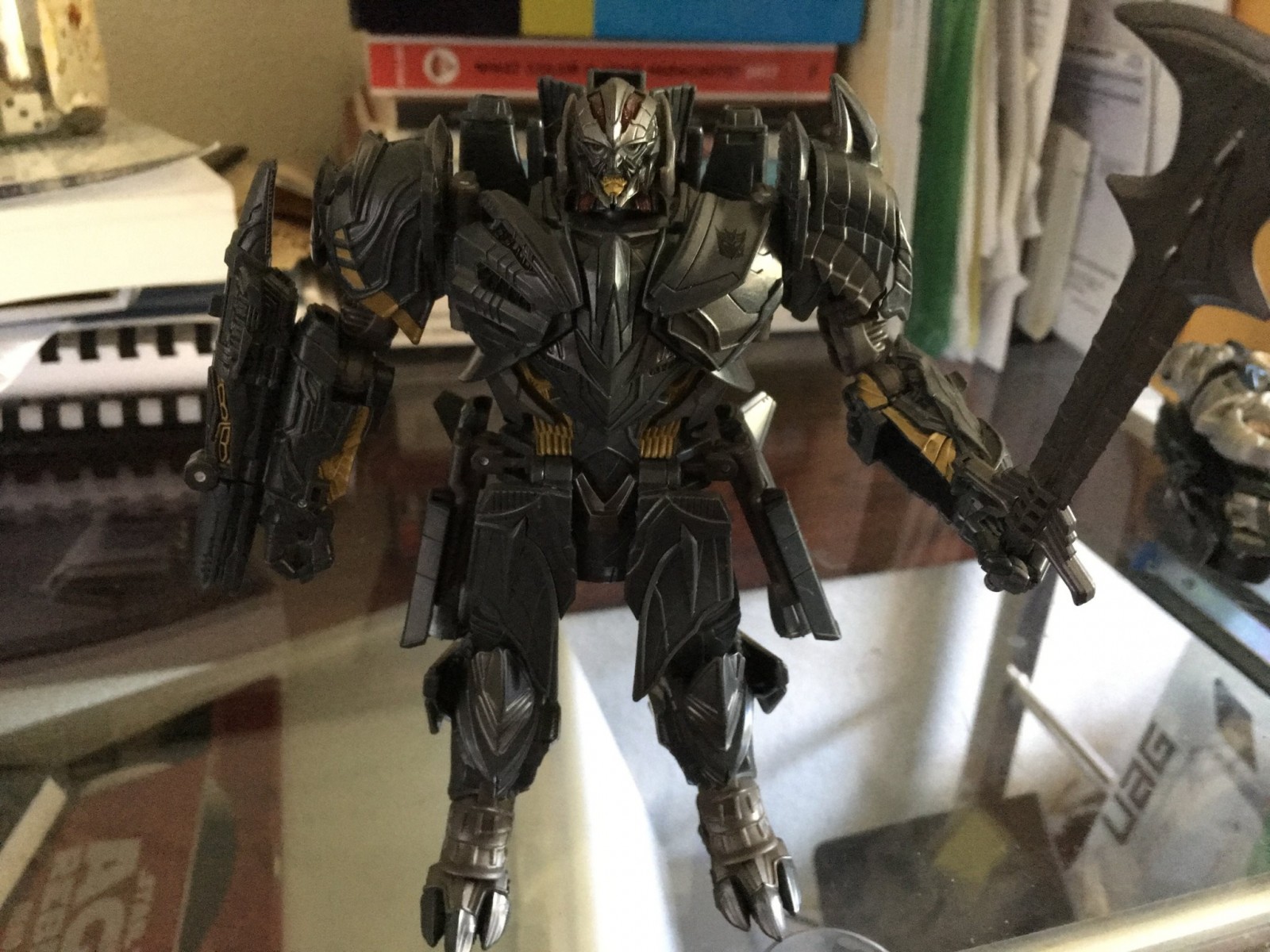 Transformers News: In Hand Images of Voyager Megatron from Transformers: The Last Knight with Comparisons for Scale Transformers News: In Hand Images of Voyager Megatron from Transformers: The Last Knight with Comparisons for Scale