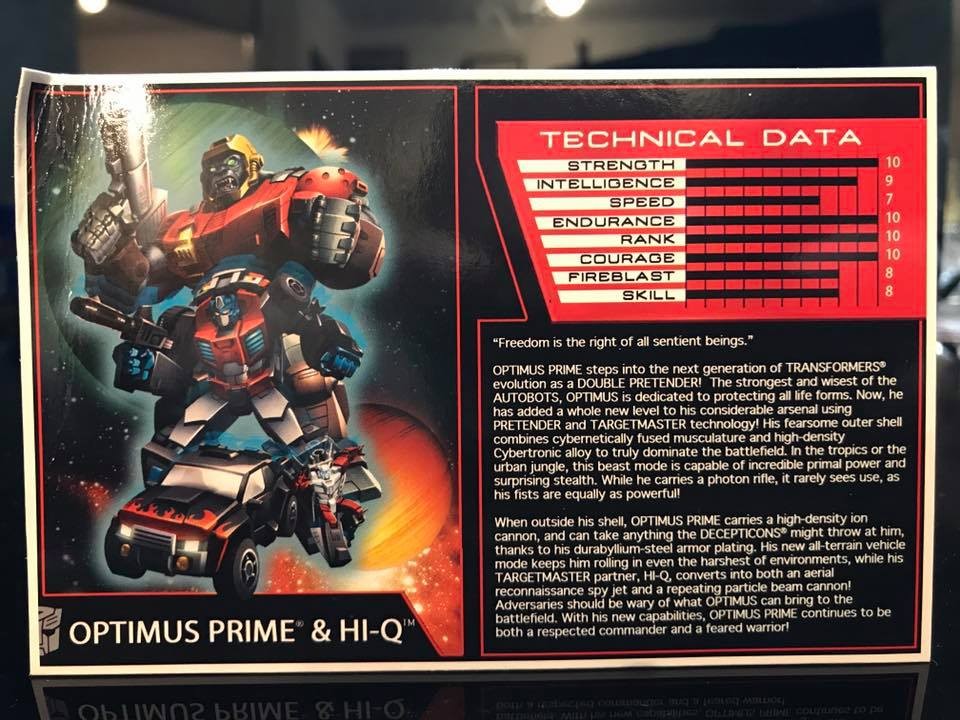 Transformers News: New In-Hand Images of Transformers Subscription Service Double Pretenders Optimus Prime and Megatron