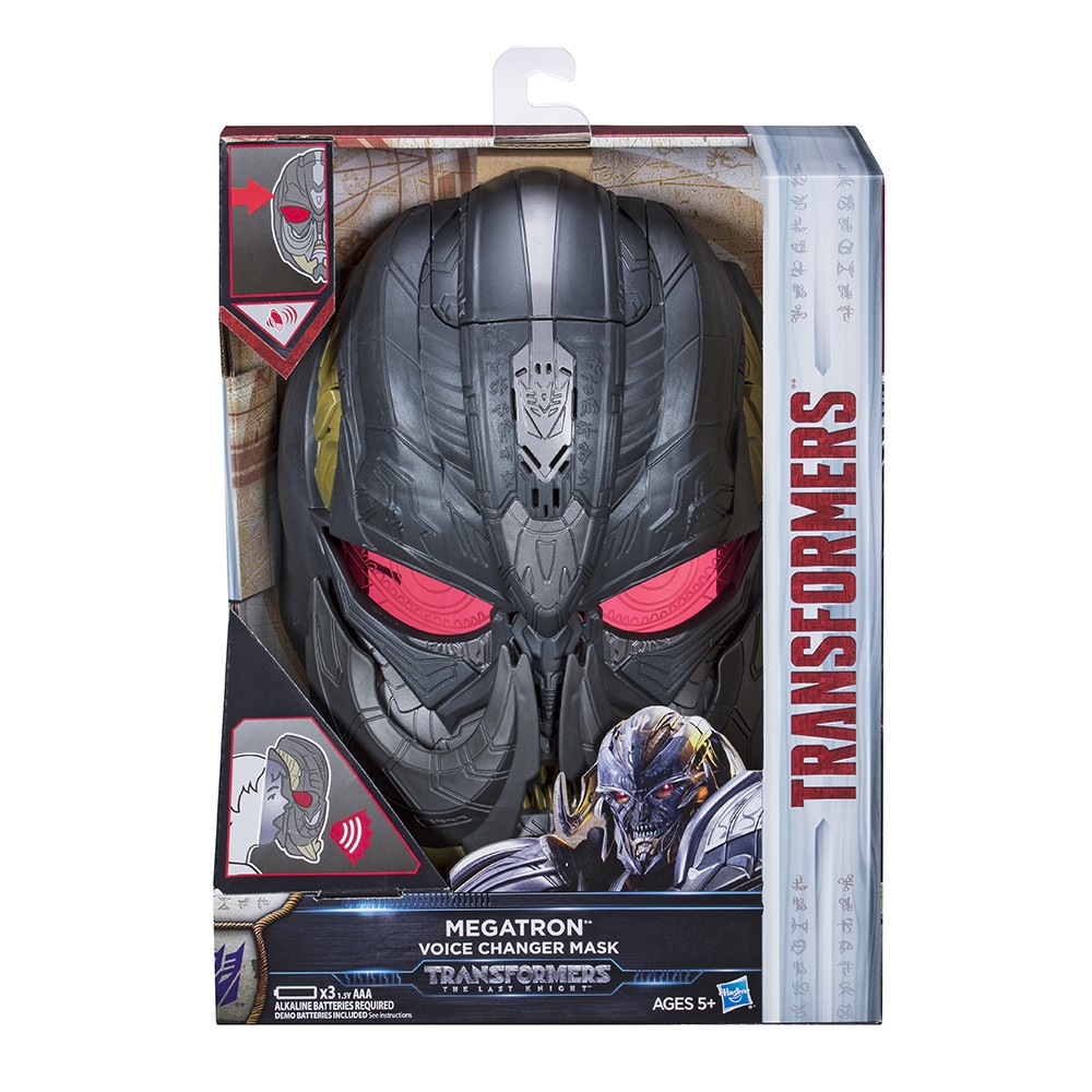 Transformers News: Images and Descriptions of Transformers: The Last Knight Megatron & Bumblebee Masks