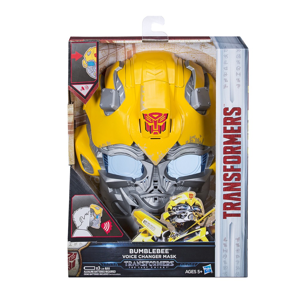 Transformers News: Images and Descriptions of Transformers: The Last Knight Megatron & Bumblebee Masks