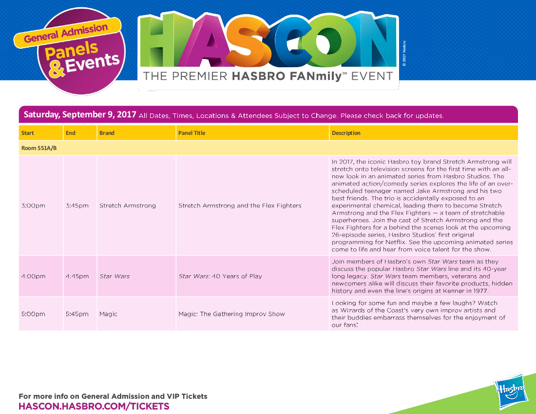 Transformers News: Full HASCON 2017 Transformers Panels and Event Schedule: IDW, Machinima, The Last Knight, More
