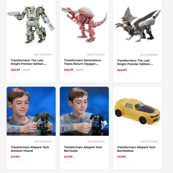 Transformers News: Smyths UK Listings for Transformers Titans Return Overlord, Octone, Blitzwing; The Last Knight Drago
