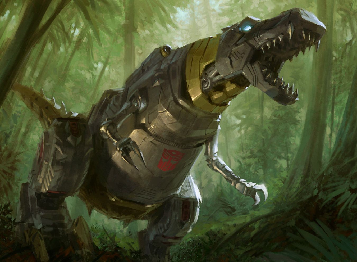 Transformers News: Clean Art for Hascon 2017 Magic The Gathering Grimlock, by Tyler Jacobson