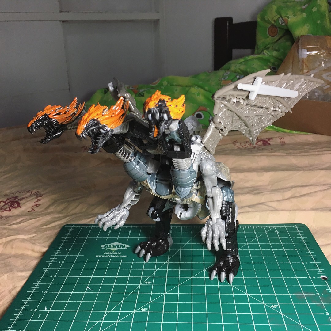 Transformers News: In-Hand Images of Transformers: The Last Knight Leader Dragonstorm, with Stormreign & Dragonicus