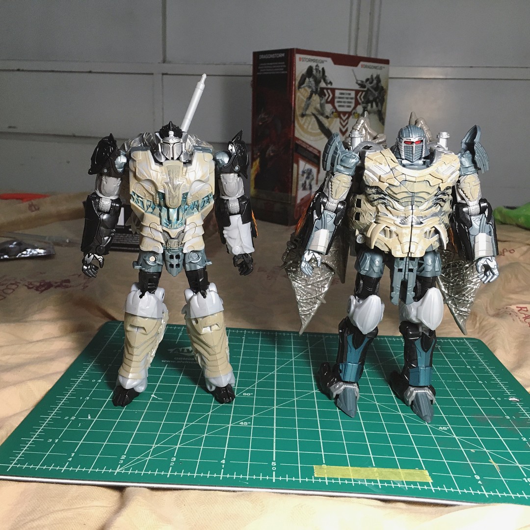 Transformers News: In-Hand Images of Transformers: The Last Knight Leader Dragonstorm, with Stormreign & Dragonicus
