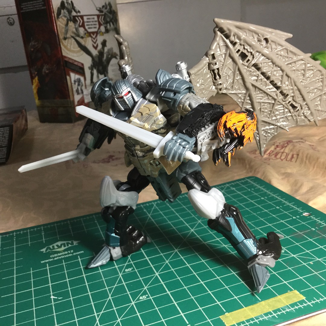 Transformers News: In-Hand Images of Transformers: The Last Knight Leader Dragonstorm, with Stormreign & Dragonicus