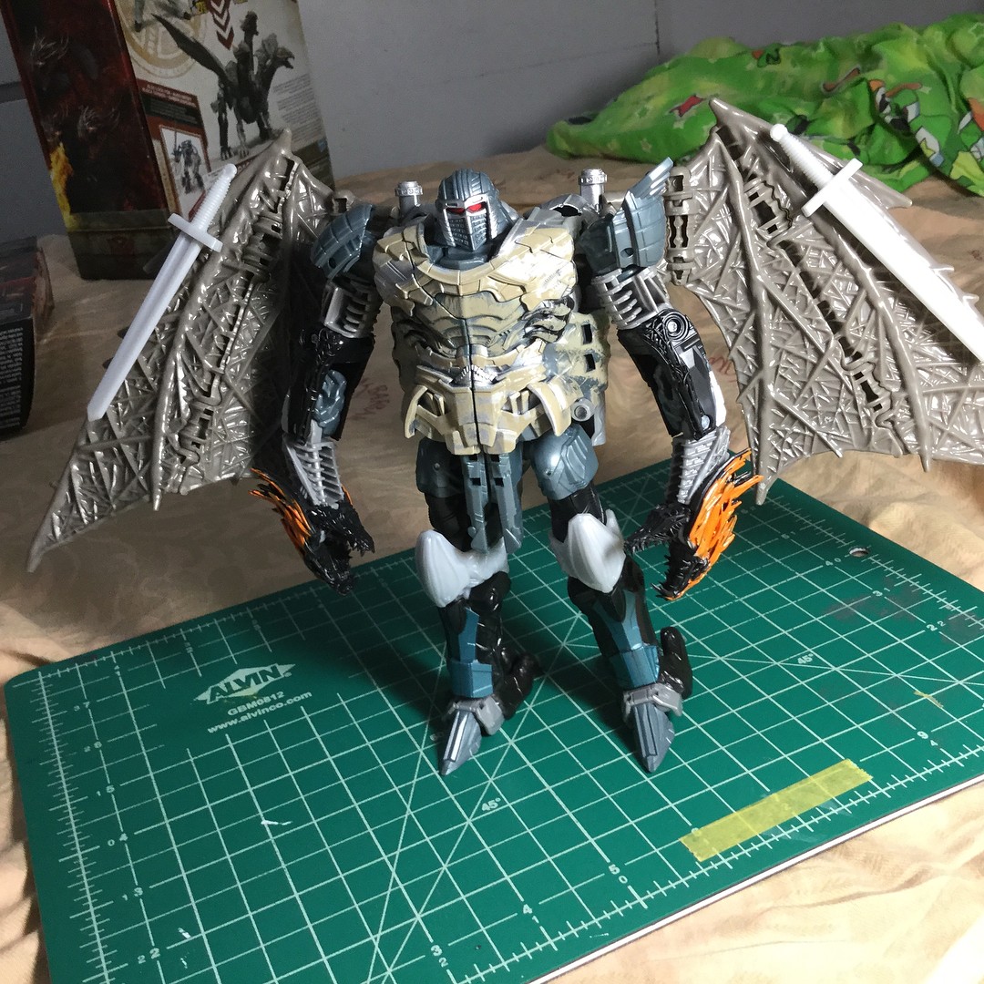 Transformers News: In-Hand Images of Transformers: The Last Knight Leader Dragonstorm, with Stormreign & Dragonicus