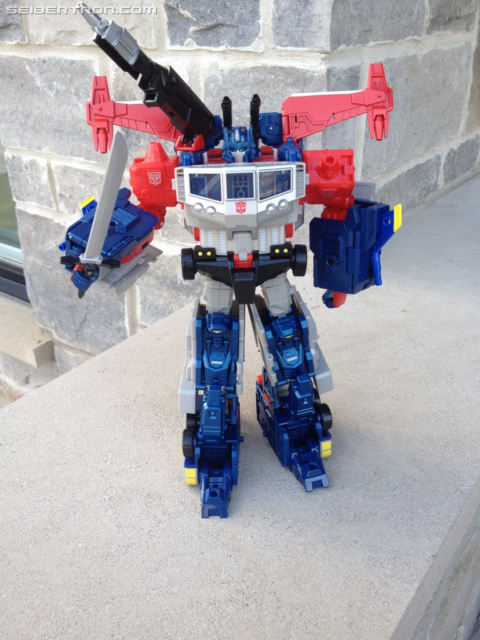 Transformers News: First Images of Hasbro Transformers Titans ReturnMagnus Prime Combined with Takara Legends Godbomber