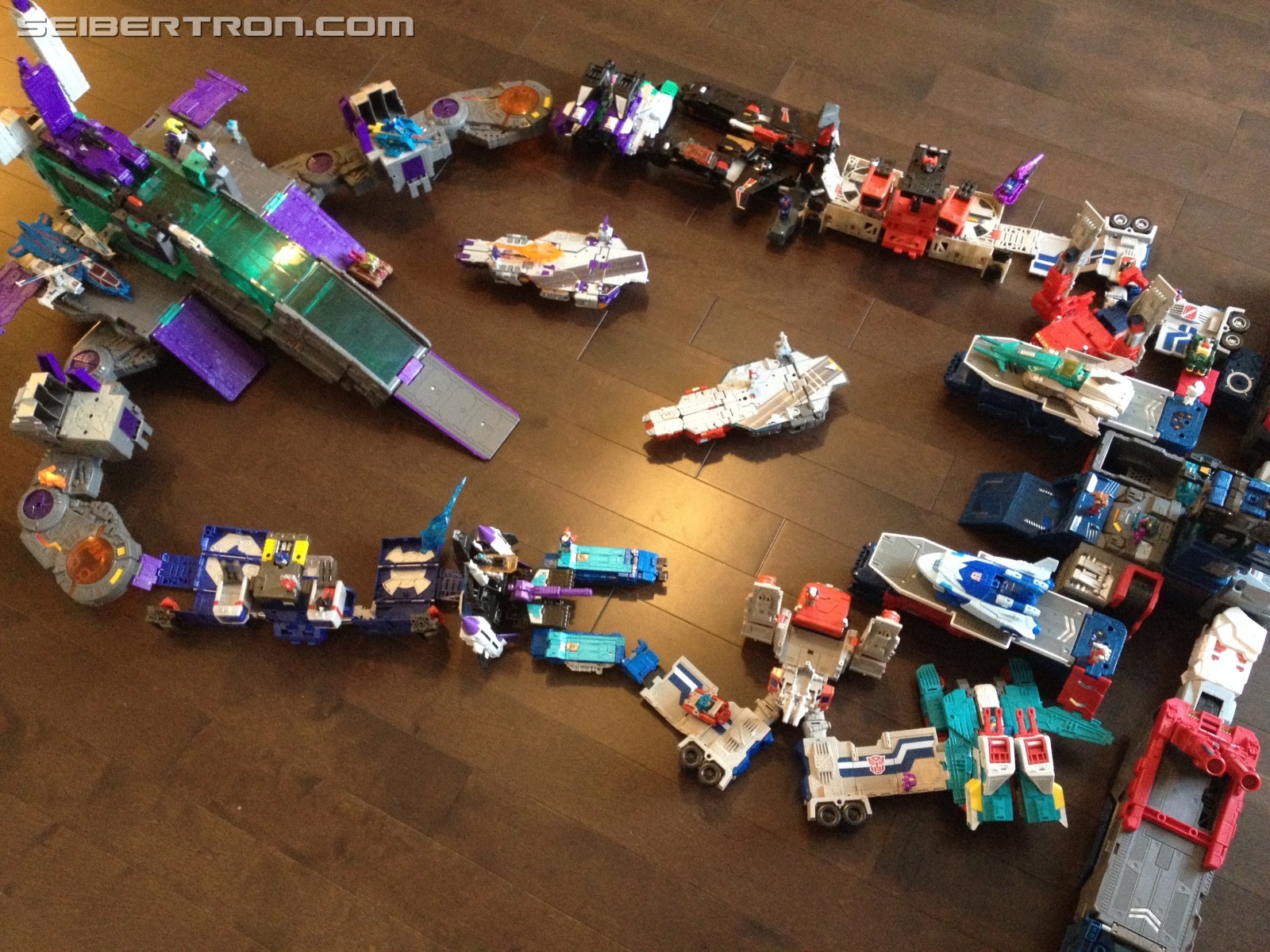 Transformers News: Pictures of Every Transformers Titans Return Bases Connected Together