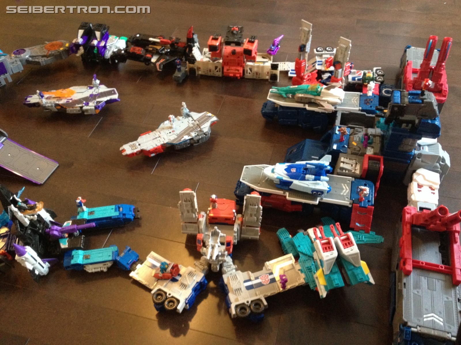 Transformers News: Pictures of Every Transformers Titans Return Bases Connected Together