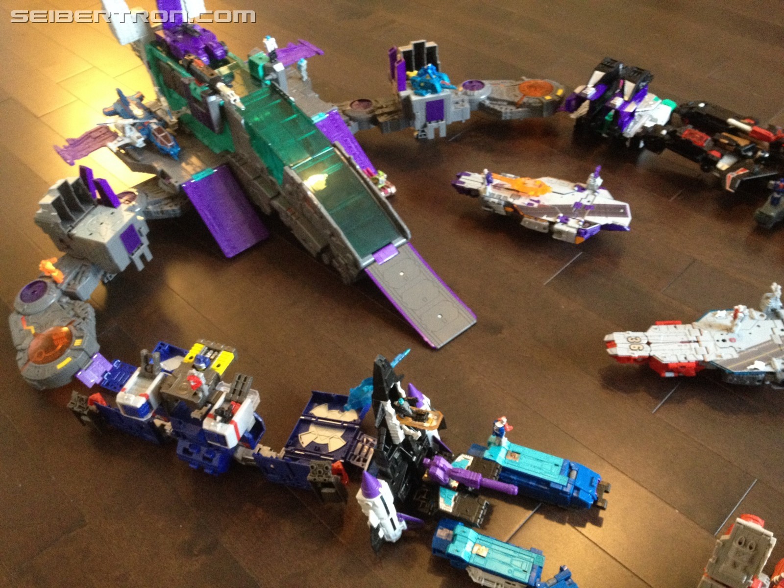 Transformers News: Pictures of Every Transformers Titans Return Bases Connected Together
