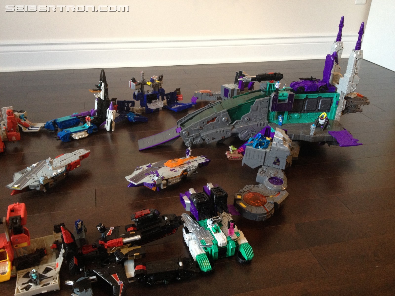 Transformers News: Pictures of Every Transformers Titans Return Bases Connected Together
