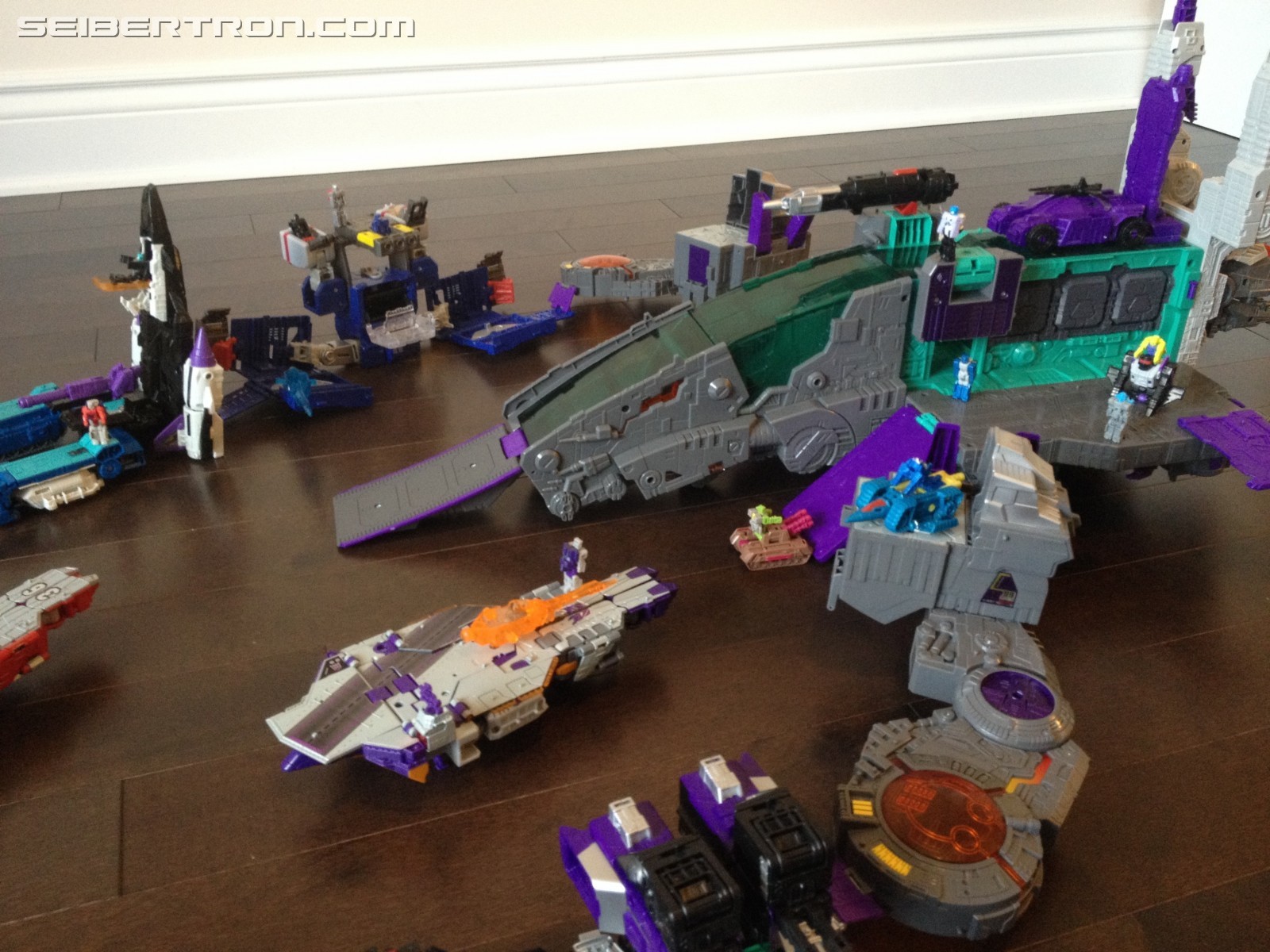 Transformers News: Pictures of Every Transformers Titans Return Bases Connected Together