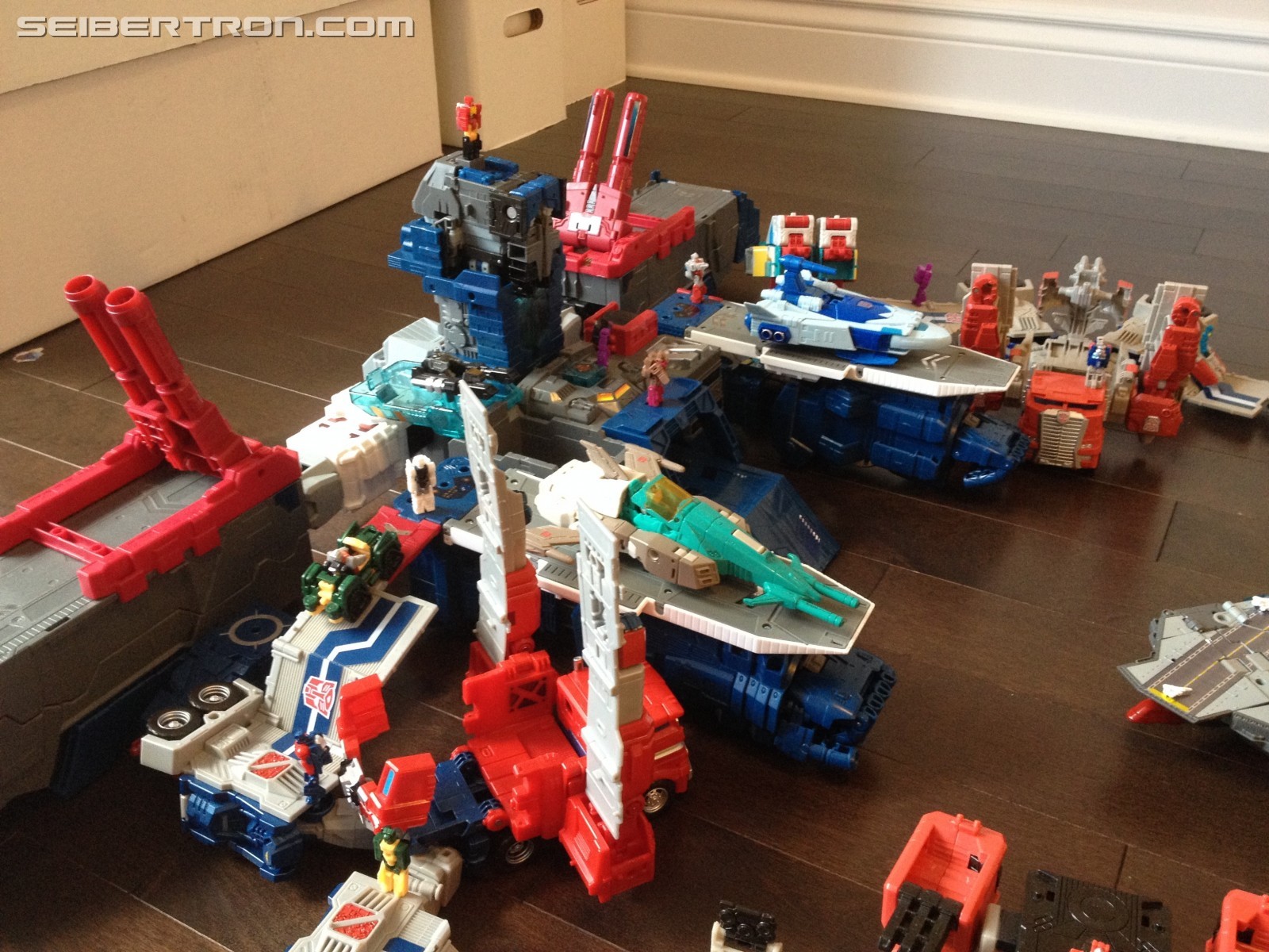 Transformers News: Pictures of Every Transformers Titans Return Bases Connected Together