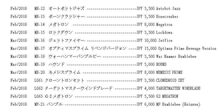 Transformers News: New Takara Tomy Transformers Movie The Best MB-12 to MB-20 Announced Transformers News: New Takara Tomy Transformers Movie The Best MB-12 to MB-20 Announced