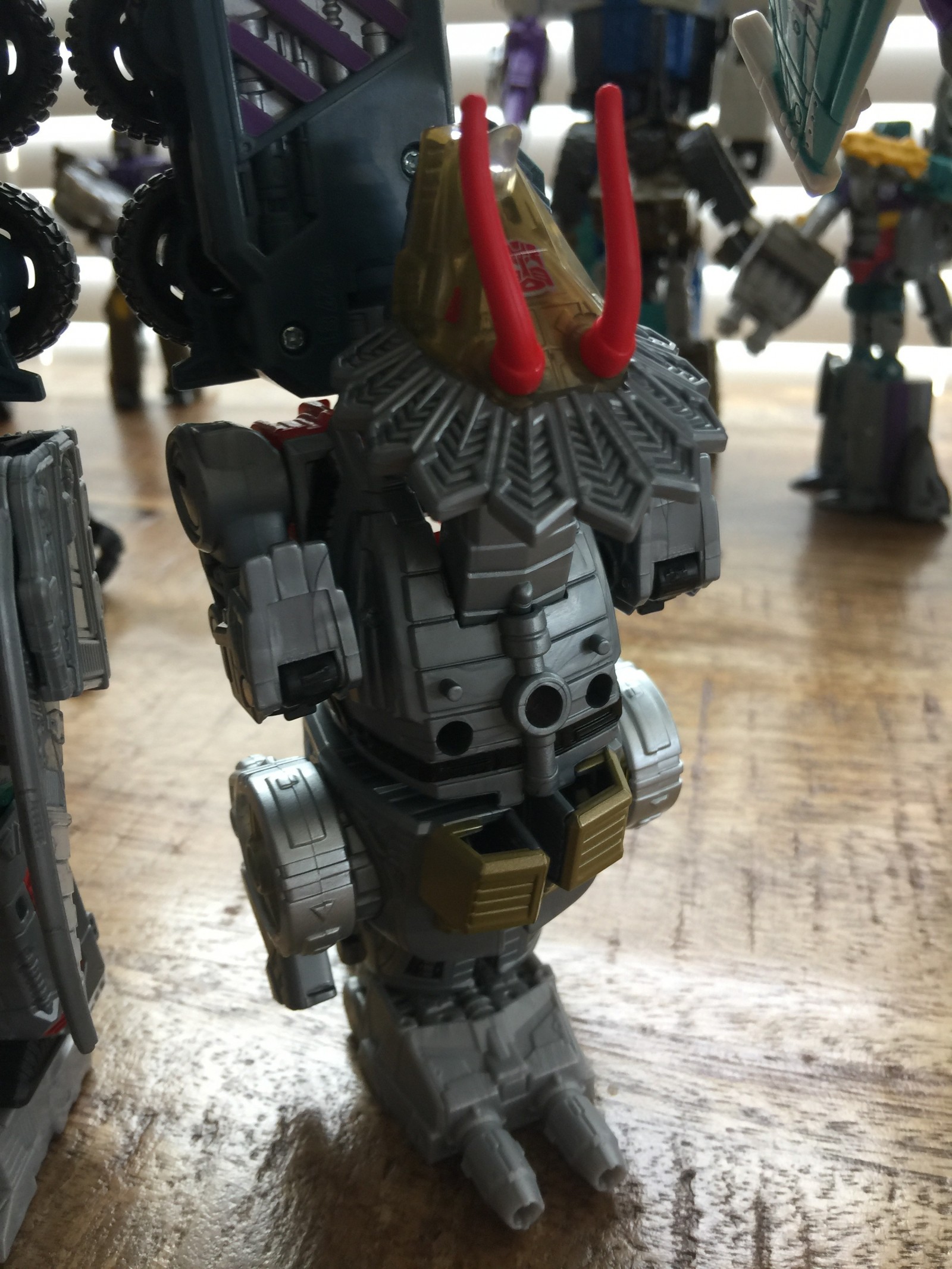 Transformers News: More In Hand Images of Transformers Power of the Primes Swoop and Slug Showing Combined Modes