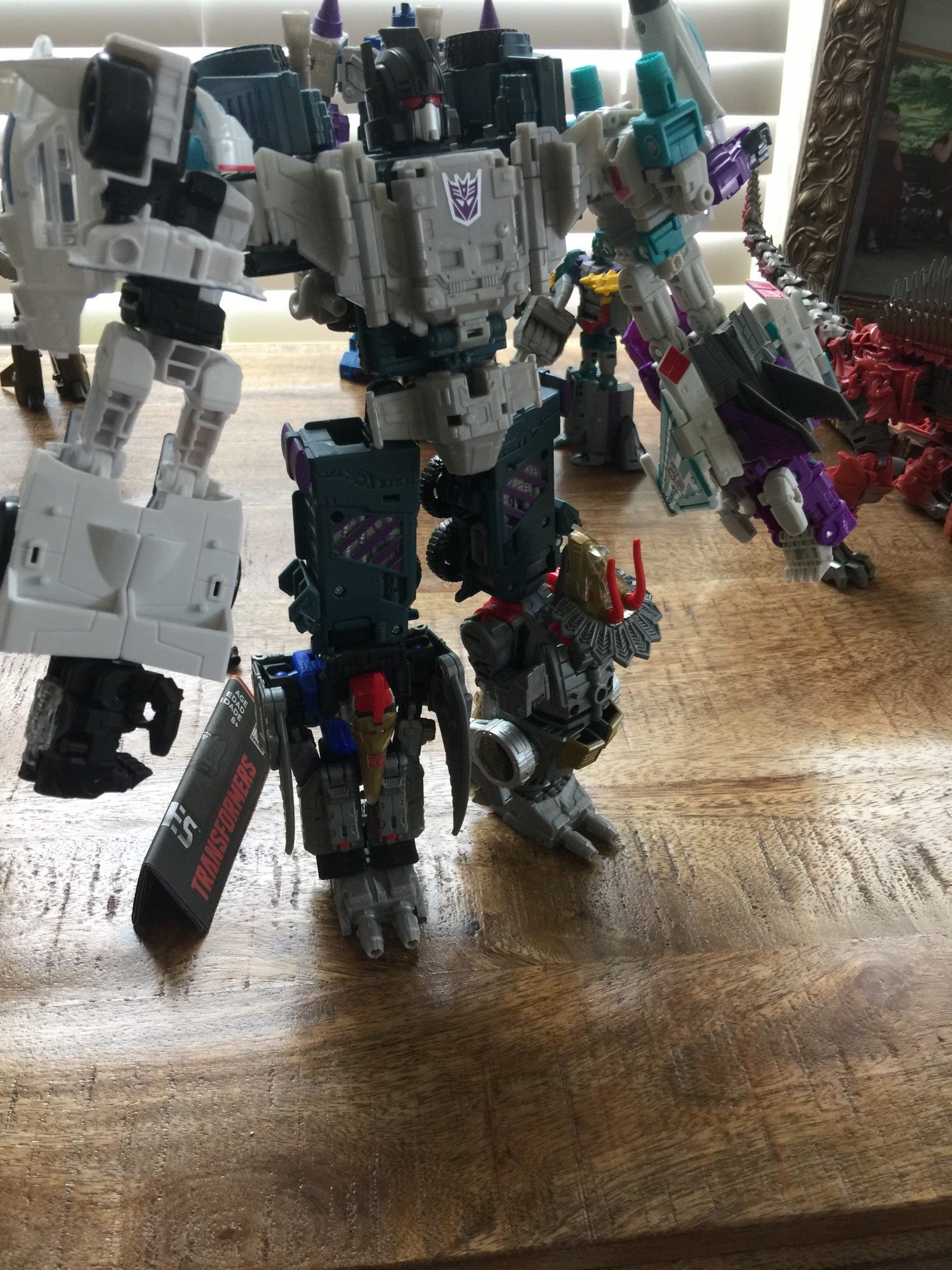 Transformers News: More In Hand Images of Transformers Power of the Primes Swoop and Slug Showing Combined Modes