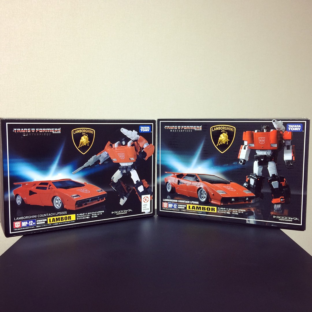 Transformers News: Comparison Images of Takara Tomy Transformers Masterpiece MP-12+ Lambor / Sideswipe