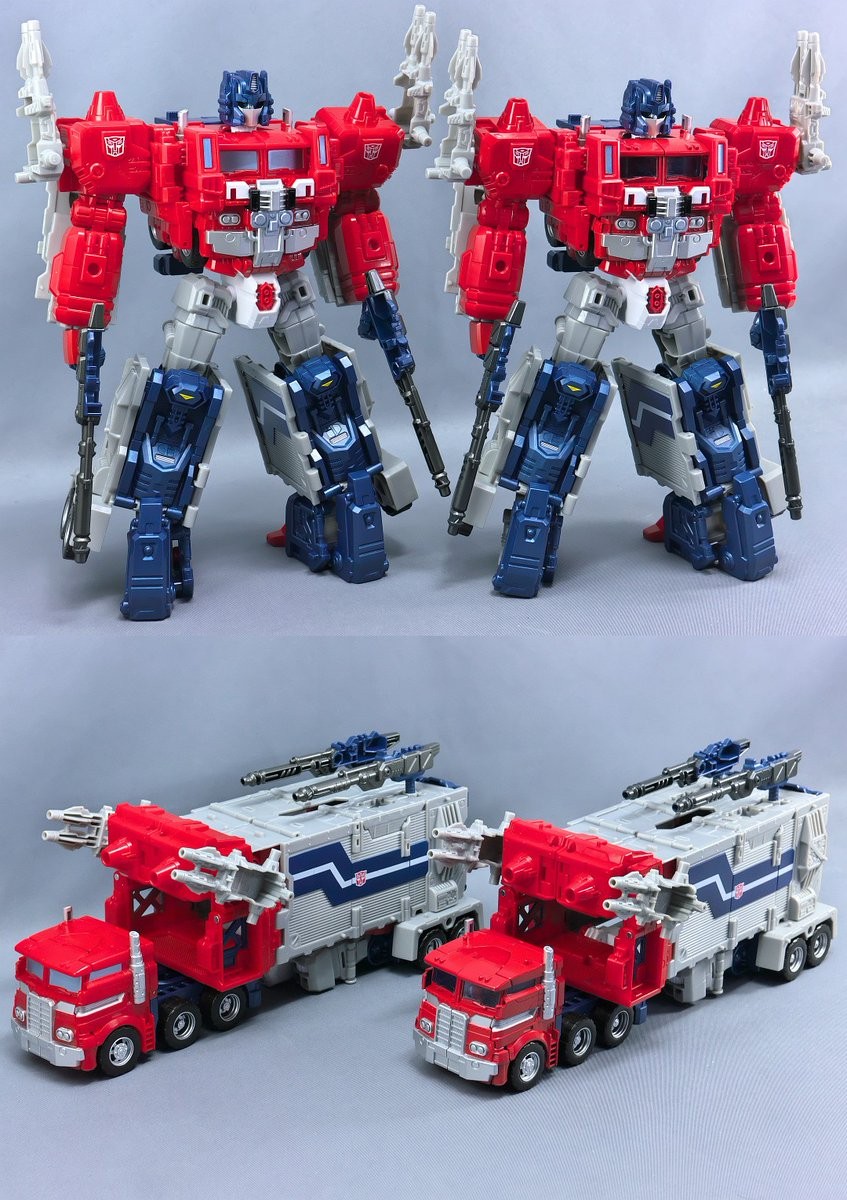 Transformers News: Best Comparison Images Yet for Takara Transformers LG-EX God Ginrai and In Hand Images of Cab and Mi