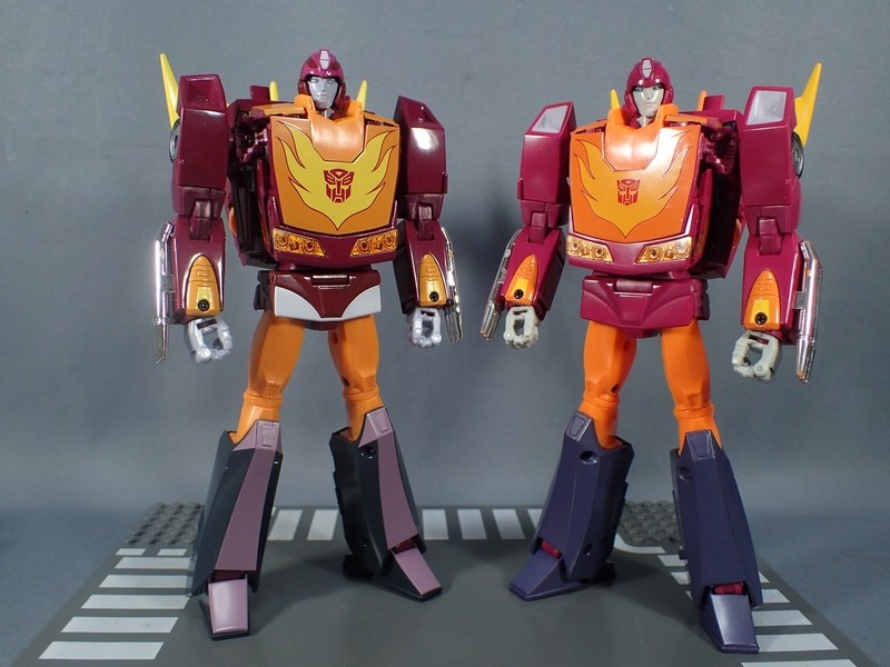 Transformers News: In-Hand Comparison of Takara Tomy Masterpiece MP-40 and MP-28 Hot Rodimus