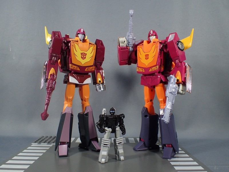 Transformers News: In-Hand Comparison of Takara Tomy Masterpiece MP-40 and MP-28 Hot Rodimus