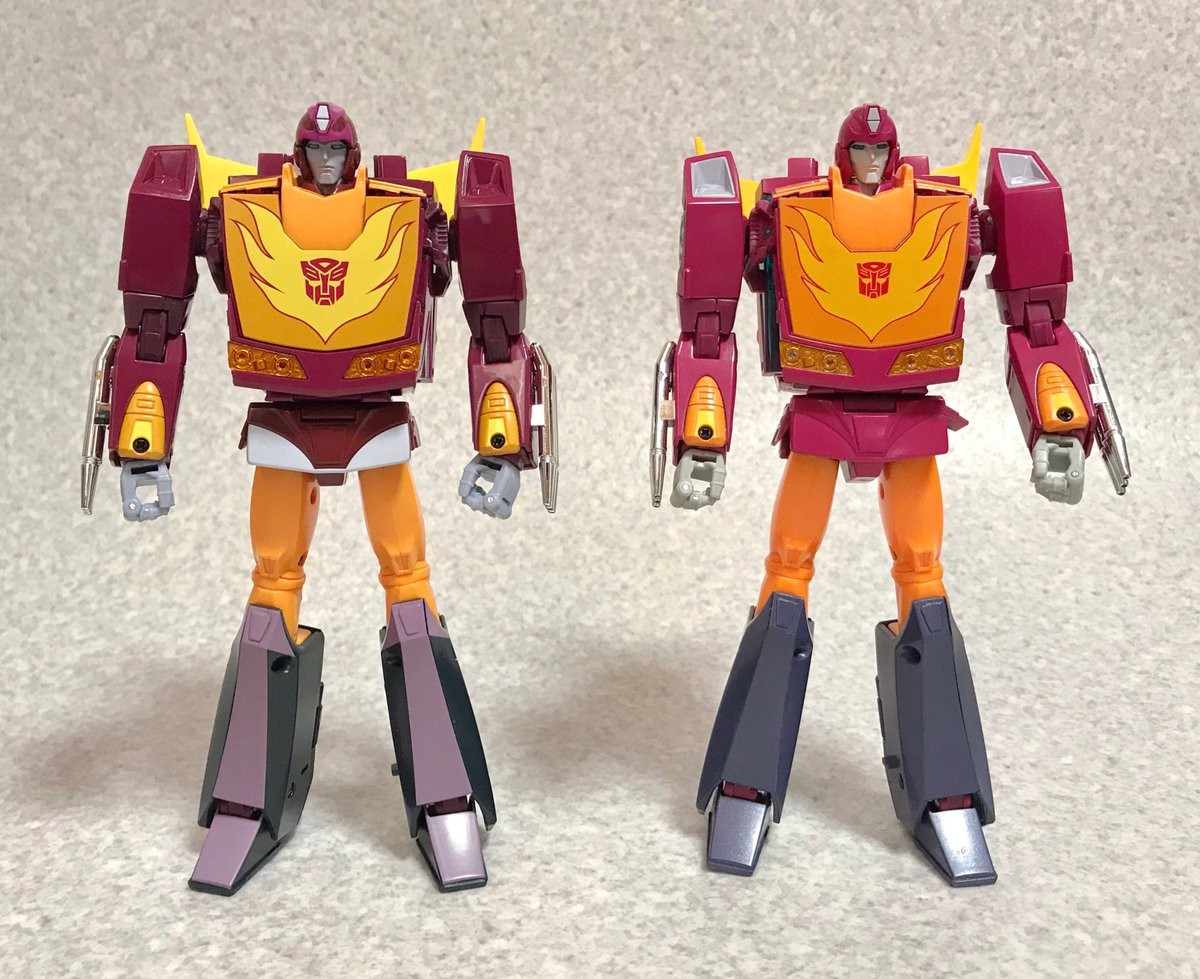 Transformers News: In-Hand Comparison of Takara Tomy Masterpiece MP-40 and MP-28 Hot Rodimus