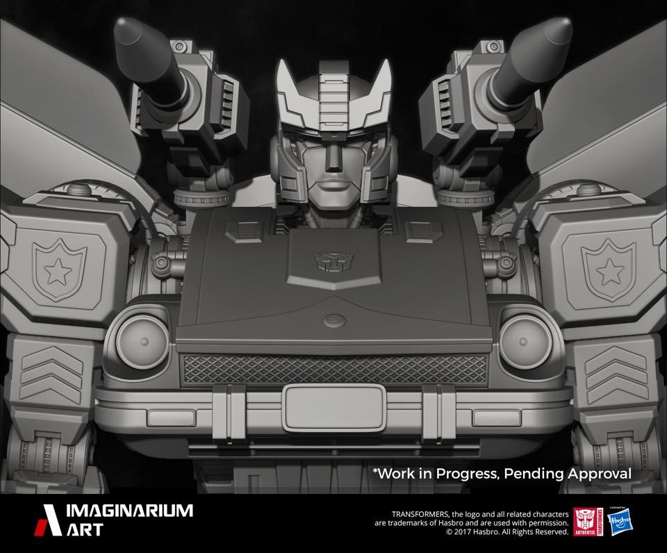 Transformers News: Final Render for Imaginarium Art G1 Transformers Jazz, plus Prowl Bust Sculpt