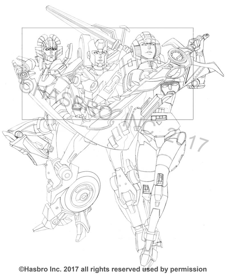 Transformers News: Ken Christiansen Shows Off Combiner Hunters Box Set Line Art