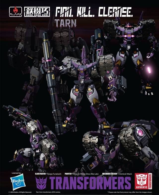 Transformers News: New Images of Flame Toys IDW Tarn Non-Transforming Figure