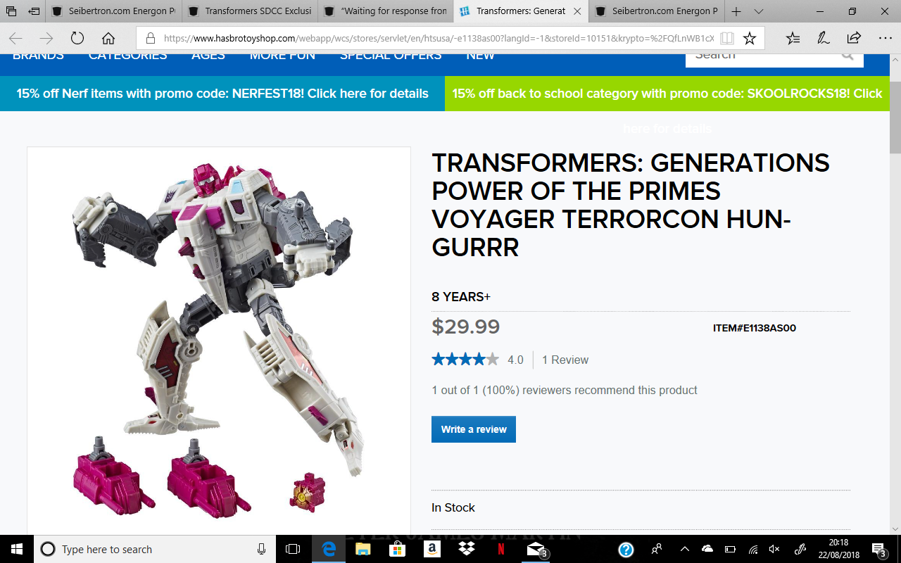 Transformers News: Transformers Power of the Primes Hun-Grr now in stock at Hasbro Toy Shop Transformers News: Transformers Power of the Primes Hun-Grr now in stock at Hasbro Toy Shop