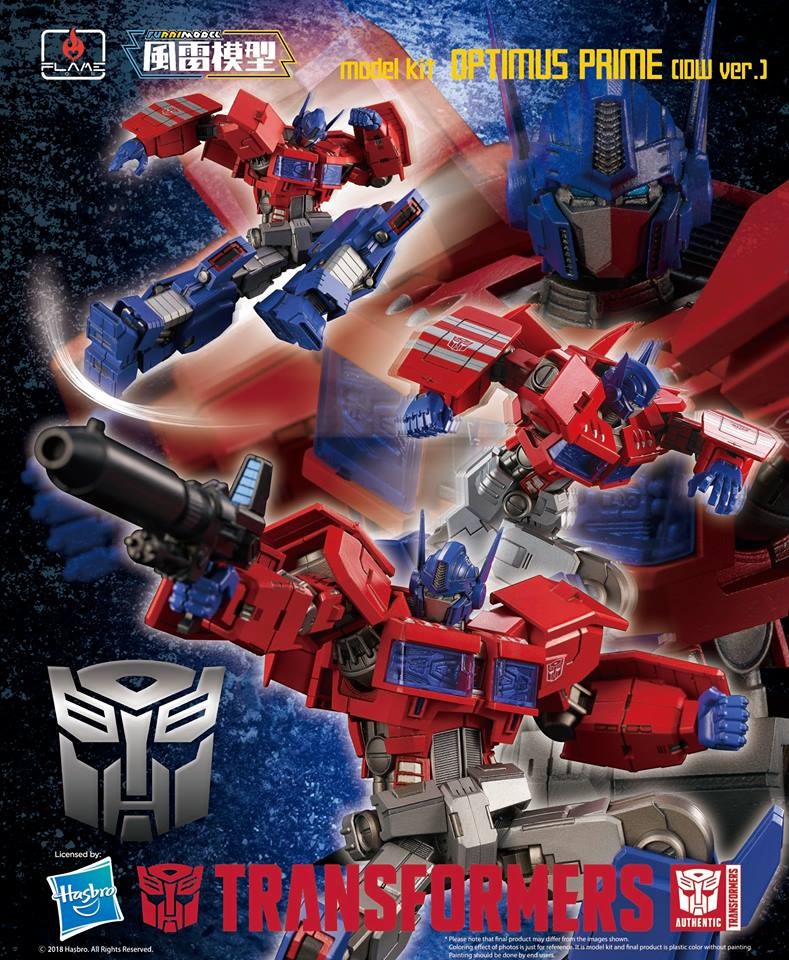 Transformers News: Flame Toys IDW Shattered Glass Drift and Optimus Prime Model Kit Pre-Orders Open