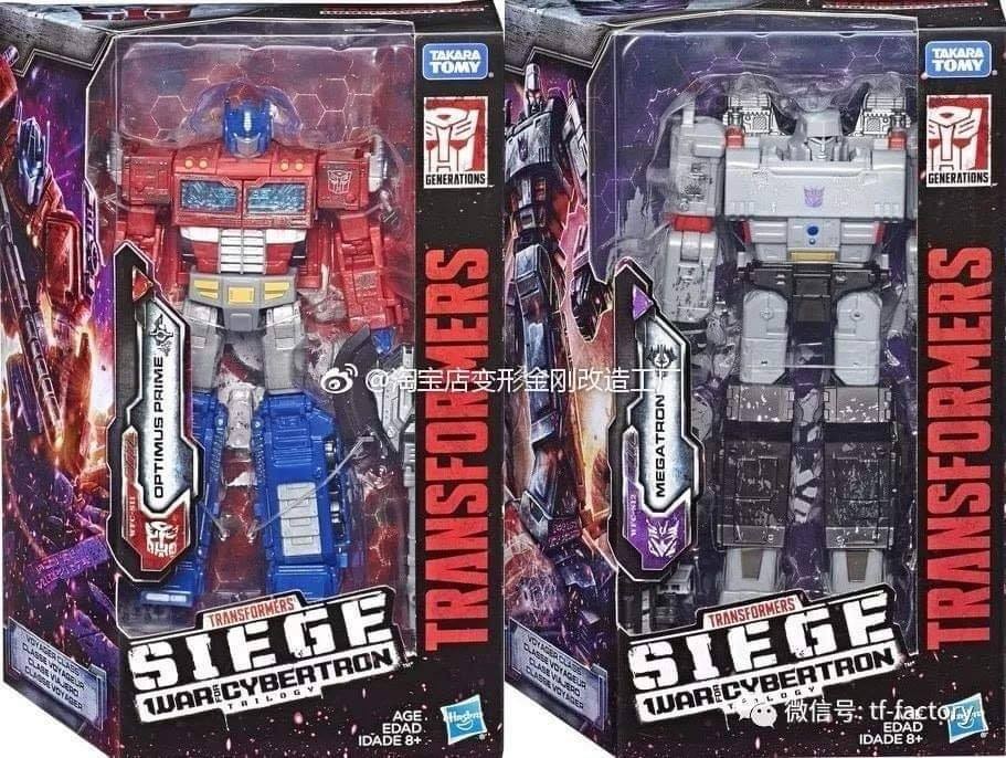 Transformers News: In Package Images of Transformers War for Cybertron: Siege Megatron and Optimus Prime