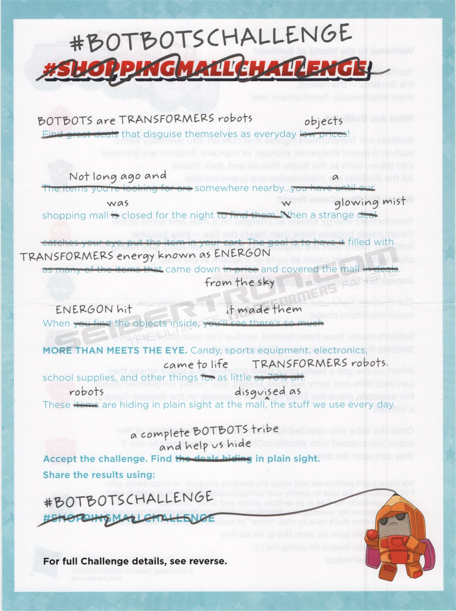 Transformers News: Dare You Accept...The Botbots Challenge? Transformers News: Dare You Accept...The Botbots Challenge?