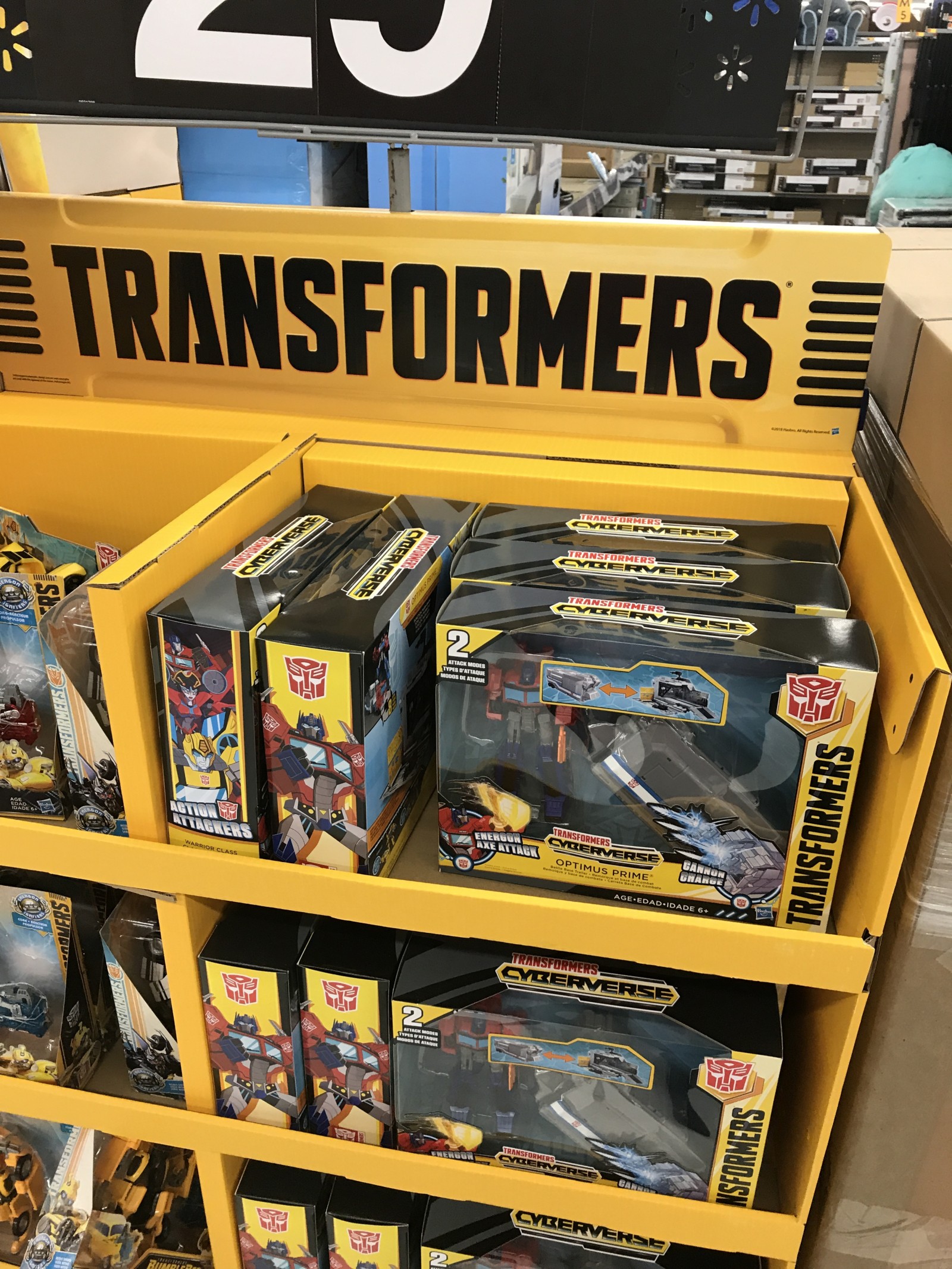 Transformers News: Transformers Cyberverse Optimus with Battle Trailer found at Walmart in the US with new Rescue Bots