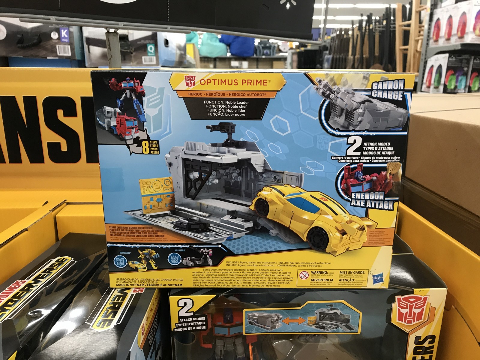Transformers News: Transformers Cyberverse Optimus with Battle Trailer found at Walmart in the US with new Rescue Bots